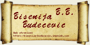 Bisenija Budečević vizit kartica